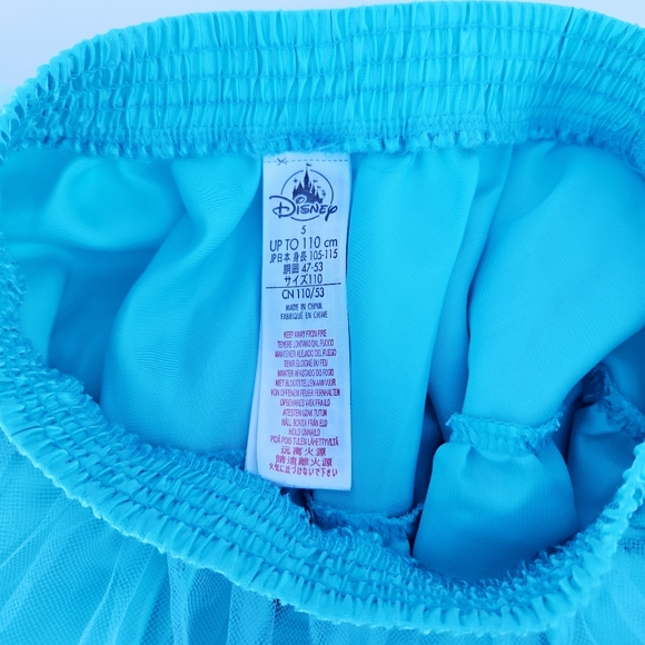 Disney Parks Princess Cinderella Blue Sparkle Ruffle Fluffy Skirt Sz-5 Pre-Owned - Picture 5 of 7
